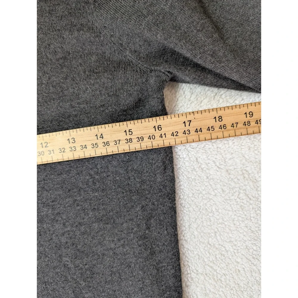 Michael Kors Womens Charcoal Gray Boat Neck Zipper Cuff Sweater Dress Small